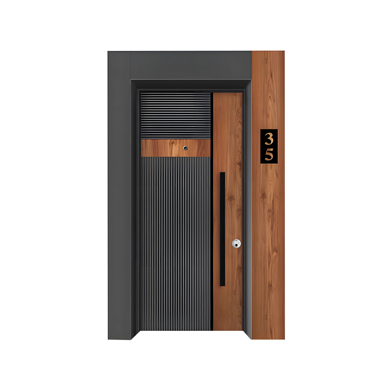 Gri Çelik Çerçeve Modern Stil Giriş Tek Kapılı